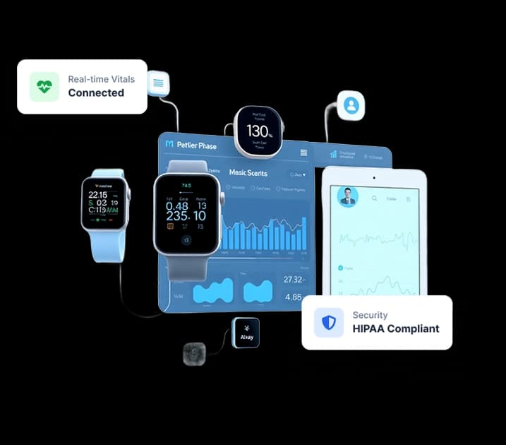 Remote patient monitoring platform illustration